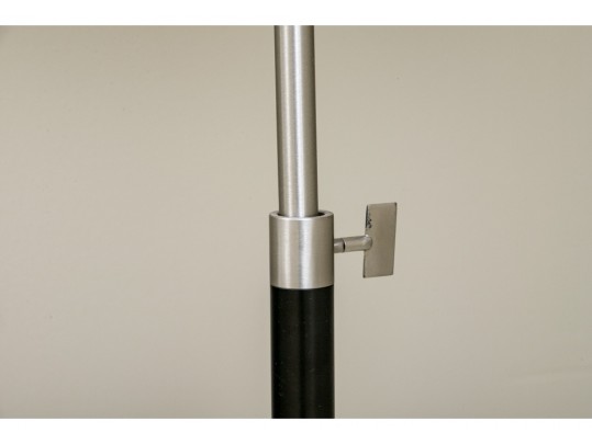 Contemporary Black Metal & Chrome Floor Lamp