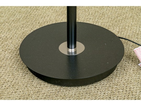 Contemporary Black Metal & Chrome Floor Lamp