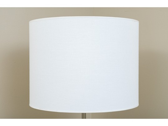 Contemporary Black Metal & Chrome Floor Lamp