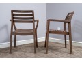 Set Of 4 Outdoor Interiors Teakwood Armchairs