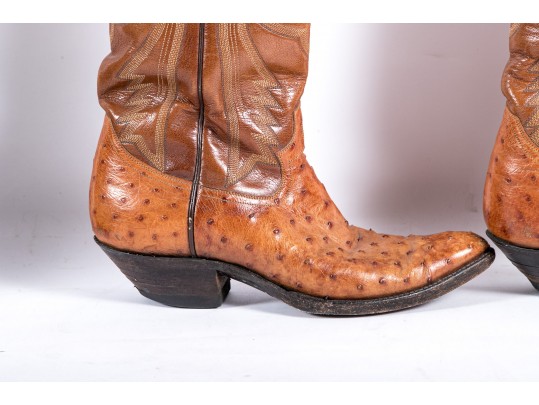 Panhandle Slim Leather Cowboy Boots - Size 7