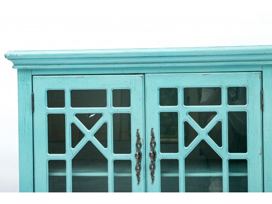 Teal Shabby Chic Sideboard