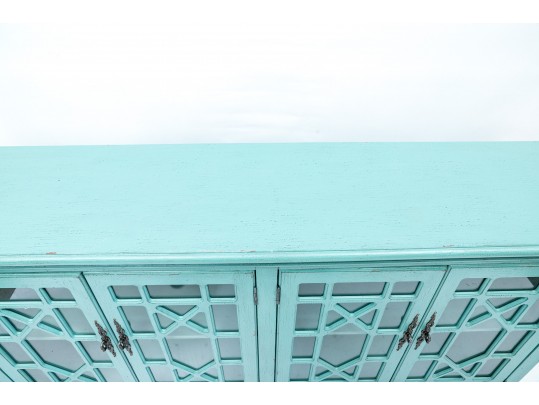 Teal Shabby Chic Sideboard