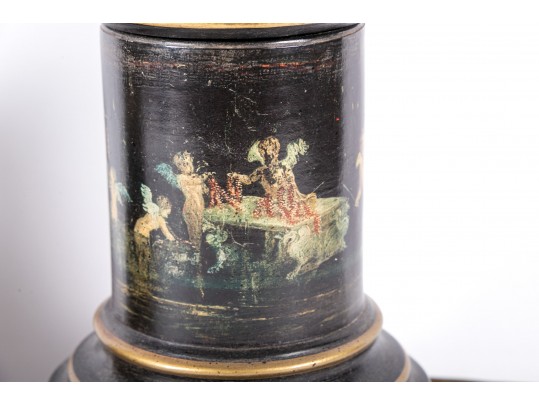 Tall Tole Table Lamps, Likely Frederick Cooper