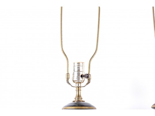 Tall Tole Table Lamps, Likely Frederick Cooper