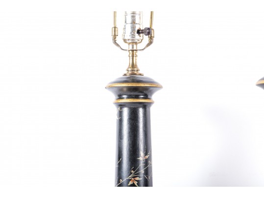 Tall Tole Table Lamps, Likely Frederick Cooper