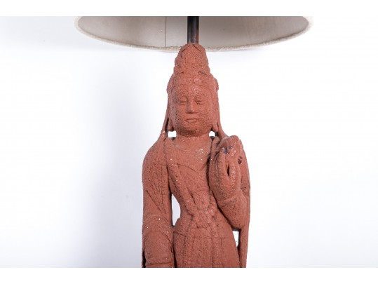 Tall Quan Yin Table Lamp