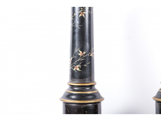 Tall Tole Table Lamps, Likely Frederick Cooper