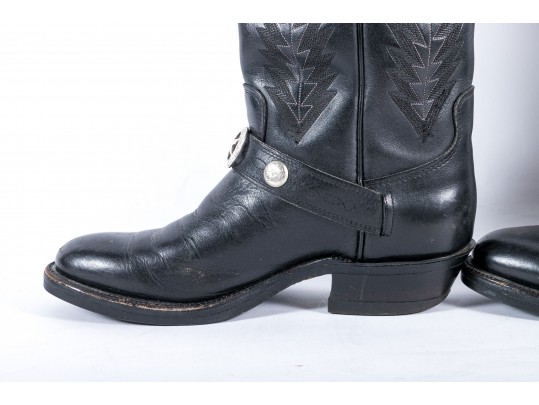 Panhandle Slim Leather Cowboy Boots - Size 7