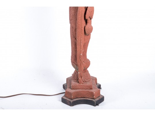 Tall Quan Yin Table Lamp