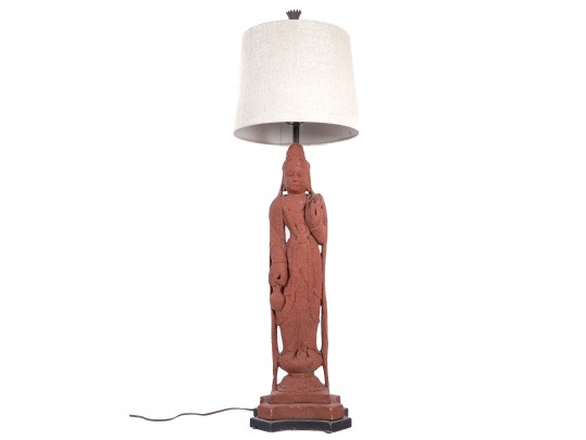 Tall Quan Yin Table Lamp
