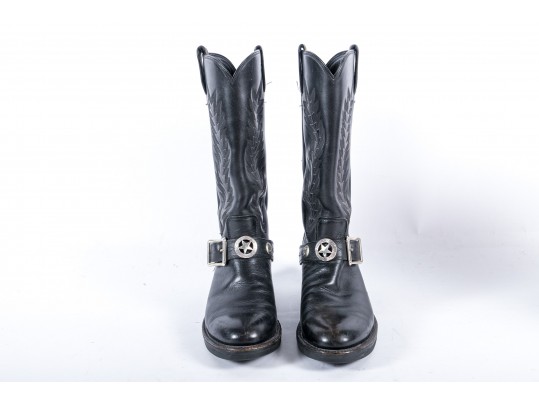 Panhandle Slim Leather Cowboy Boots - Size 7