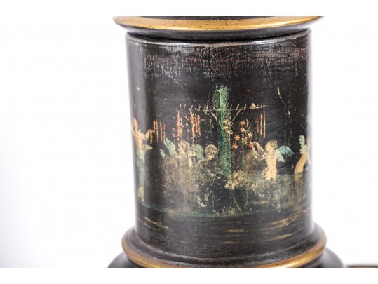Tall Tole Table Lamps, Likely Frederick Cooper