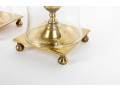 Virginia Metalcrafters Newport Large Brass Hurricane Candlesticks