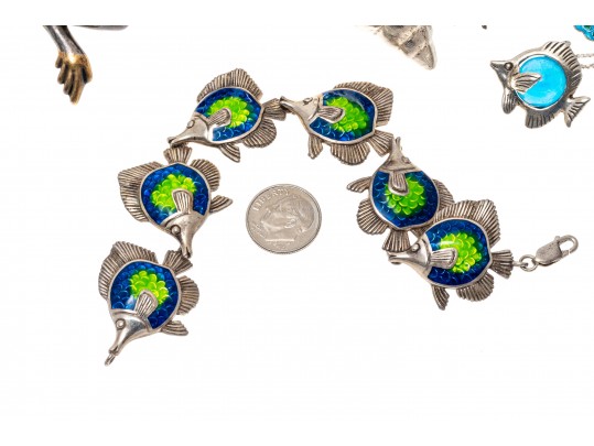 Lot Of Assorted Fun Sea Life Creature Motif Jewelry Pieces