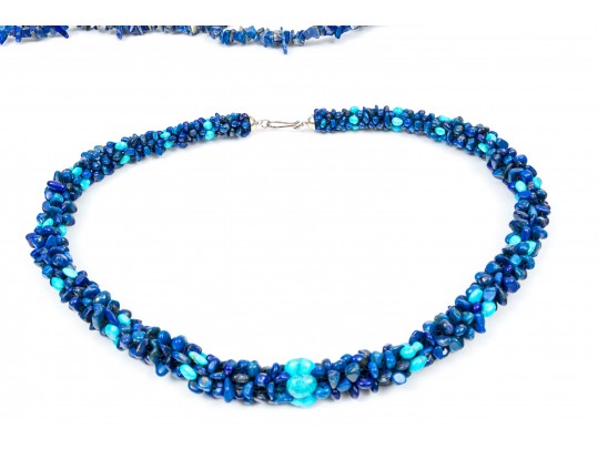 Group Of Lapis And Sodalite Necklaces And Earrings