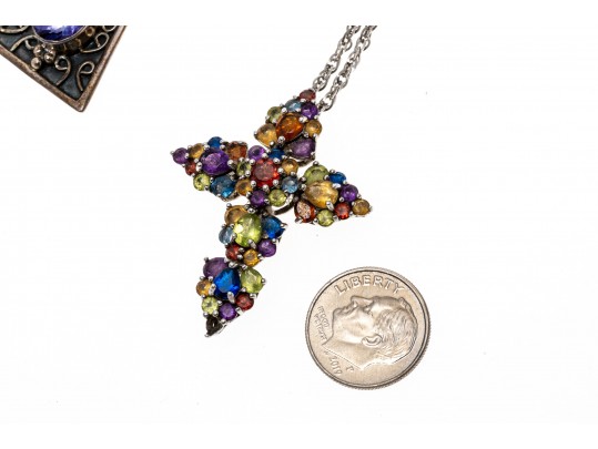 Collection Of Cross Pendant Necklaces And Cross Pendant Earrings