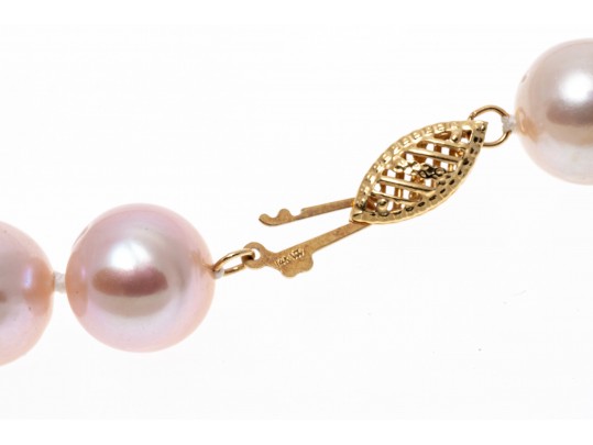 Pale Pink Cultured Freshwater Pearl Necklace