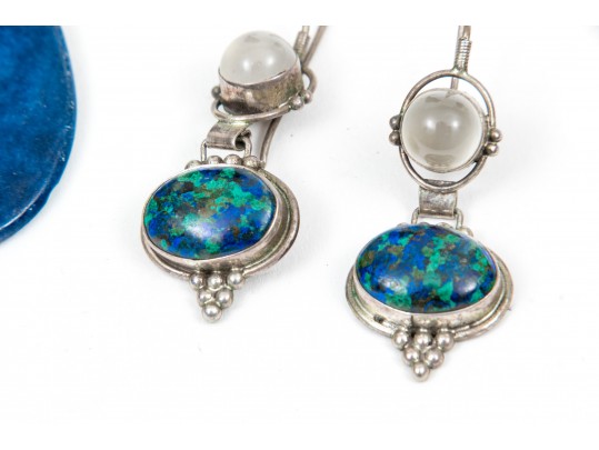 Group Of Lapis And Sodalite Necklaces And Earrings