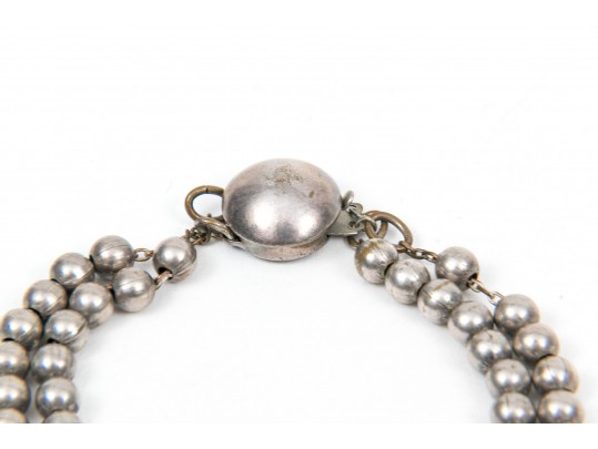 Classic Sterling And Beaded Necklaces And Bracelet