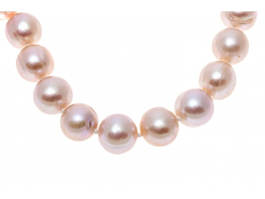 Pale Pink Cultured Freshwater Pearl Necklace