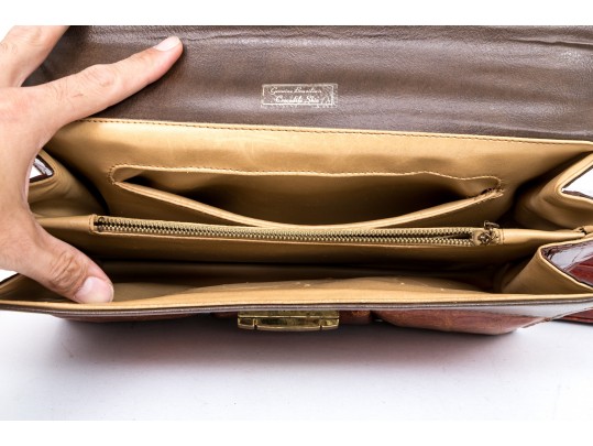 Three Stylish Allagator Leather Shoulder And Hand Bags