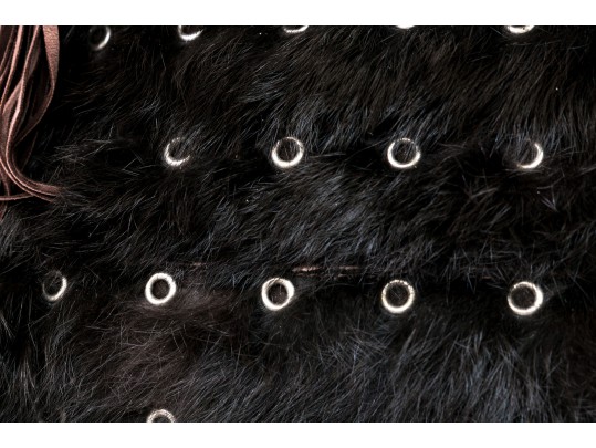 Hogan Leather And Fur Hand Bag