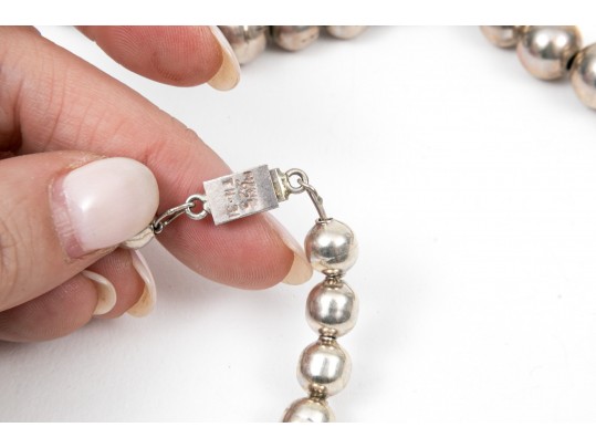 Classic Sterling And Beaded Necklaces And Bracelet