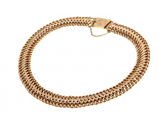 Classic 14K Curb Style Chain Necklace