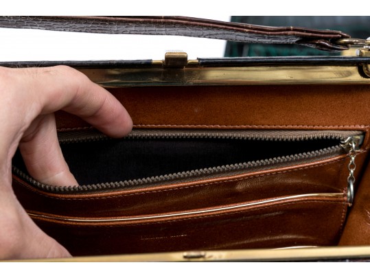 Two Alligator Leather Hand Bags