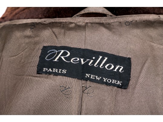 A Vintage Sheared Mouton Full Length Coat By Revillon Freres