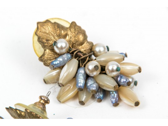 Eleven Pairs Of Colorful Sterling Sivler Earrings