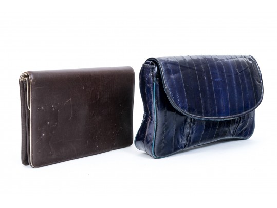 Judith Leiber Clutch And Eel Leather Shoulder Bag