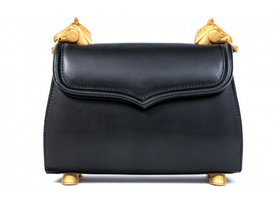 Vicenze Double Horse Head Leather Shoulder Bag