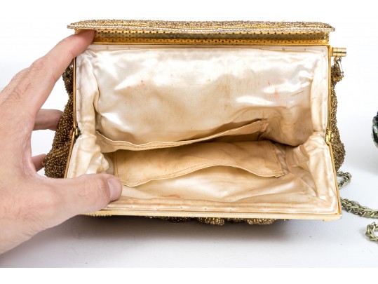 Six Classic Colorful Beaded Hand Bags 