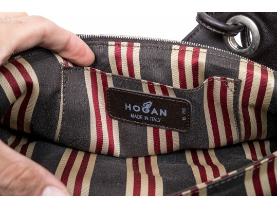 Hogan Leather And Fur Hand Bag