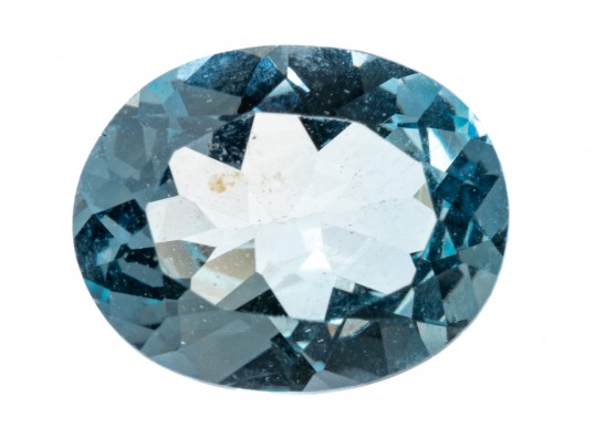 Loose Stone: One Oval Faceted Light Blue Topaz, 