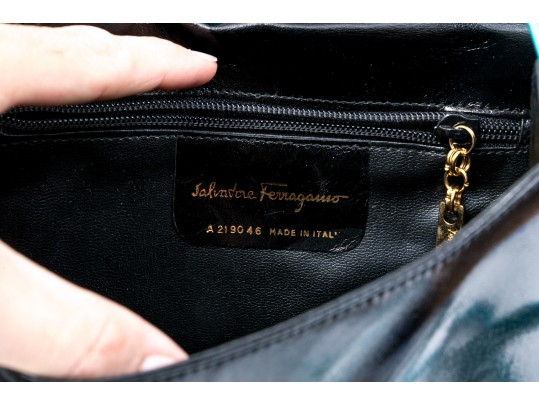 Ferragamo Leather Shoulder Bag And Clutch
