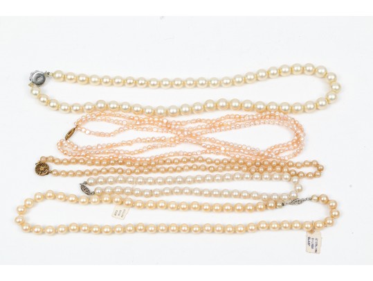 Eleven Stone And Faux Pearl Beaded Necklaces