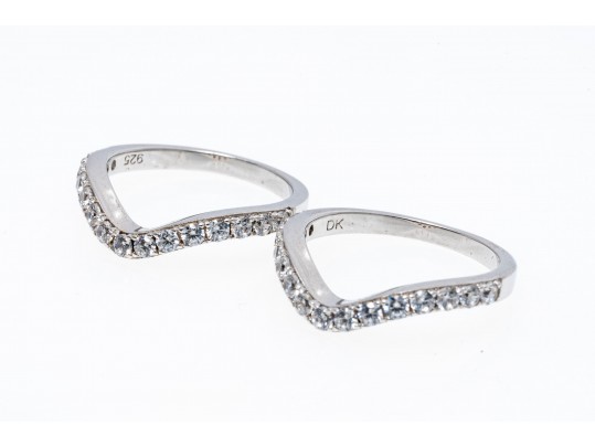 Lot Of Eleven Assorted Sterling Silver Rings Group, Synthetic And Glass Stones