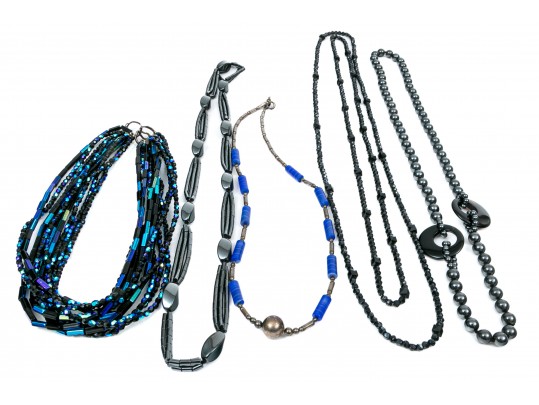 Eleven Stone And Faux Pearl Beaded Necklaces