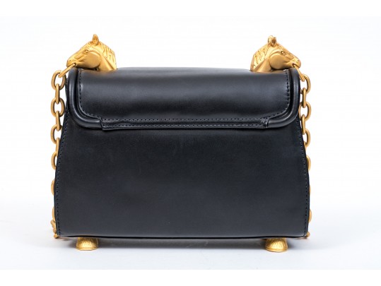 Vicenze Double Horse Head Leather Shoulder Bag