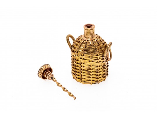 Charming 14K Woven Jug Pendant