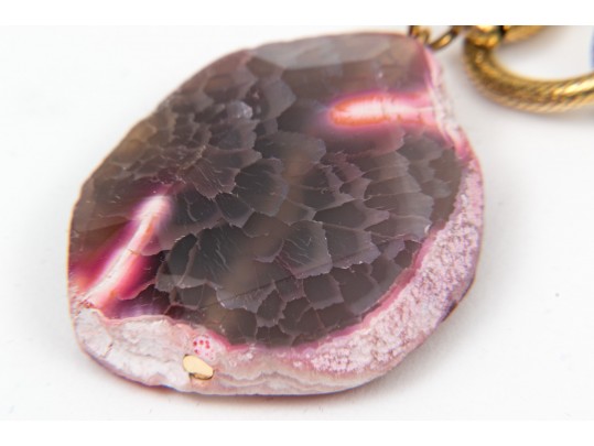 Purple Stone Fashion Bracelet And Necklace