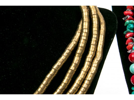 Large Group Of Colorful Turquoise And Cinnabar Jewelry