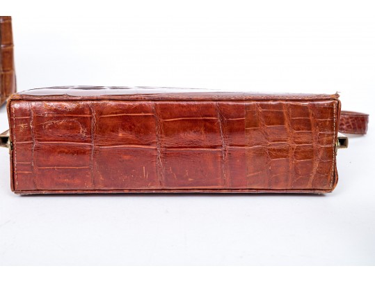 Three Stylish Allagator Leather Shoulder And Hand Bags