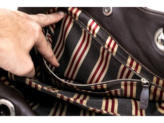 Hogan Leather And Fur Hand Bag