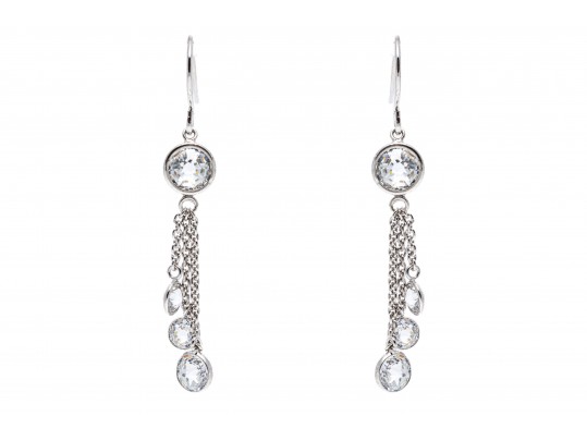 Lot Of Three Sterling Silver And CZ Jewelry Pieces, Including Panda Motif Jewelry