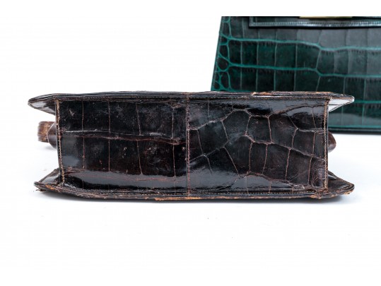 Two Alligator Leather Hand Bags