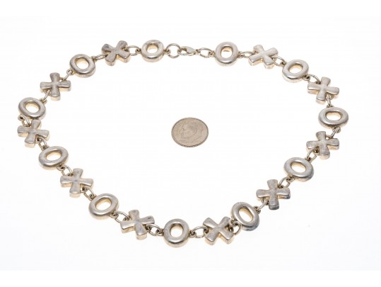 Sterling Silver 'XO' Link Carolee Necklace